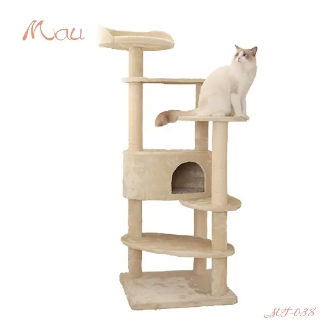 실내 애완 동물 용품 저렴한 긁기 대형 현대 고양이 보안 트리 하우스 타워