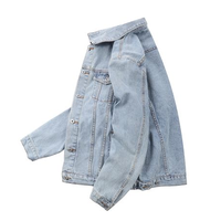 Chaqueta de Mezclilla Vintage para Hombre, Estilo Urbano de Invierno, con Parches y Botones Decorativos, Ecológica, Color Personalizado, Resistente al Viento