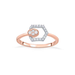 Anillo de Cóctel Hexagonal para Hombre - Joyería de Piedra Natural en Oro Amarillo - Product Image 3