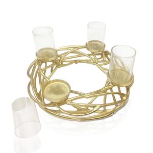 Hot Luxury Privilege Gold Metal Seahorse Candle Holder Juego de 2 para la nueva llegada Portavelas hecho a mano para la decoración de la boda - Product Image 6