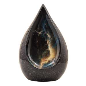 Urne funéraire moderne en métal pour cendres humaines, couleur et taille personnalisables, écologique - Product Image 1