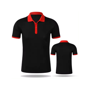 Polo FR personalizado de algodón puro negro 2024 bordado de alto peso mejor venta de Color sólido en Pakistán 2024 - Product Image 2