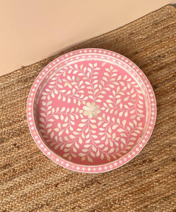 Décor d'incrustation d'os Plateau d'art d'incrustation d'os Plateau d'incrustation de luxe Plateau d'os fait main par tradebit - Product Image 2
