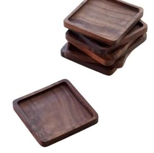 New Design Kitchen Accessories Wooden Coasters Set Square Shape Low Price <b>Coffee</b> Tea Coaster and Placemats Boards With Logo - Product Image 6