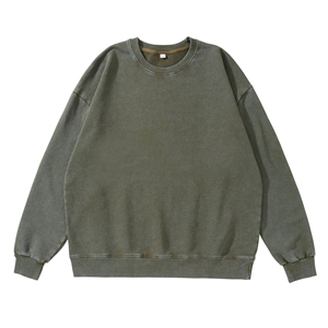 Pull à capuche unisexe ample et épais en coton, style streetwear, délavé à l'acide, vintage, pour l'hiver, vente en gros, personnalisable OEM - Product Image 4