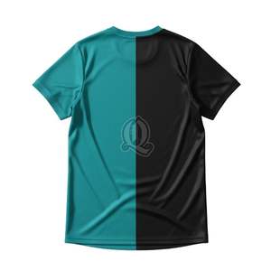 Maillot de Floorball Personnalisé Bleu Sarcelle et Noir à Panneaux Séparés en Polyester, Séchage Rapide et Respirant, pour Entraînement d'Équipe de Club - Product Image 3