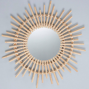 Espejo de Pared Artesanal Ecológico de Jacinto de Agua de Vietnam, Diseño Artesanal Contemporáneo y Elegante, Decorativo para Baño - Product Image 4