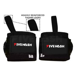 Wrist Wraps Ten Different Cotton Custom Logo Cross <b>Training</b> Adjustment <b>Weight</b> Lifting Gym Wrist Wraps - Product Image 2