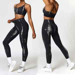 Ensemble de yoga pour femmes de qualité supérieure, marque privée, en stock, pour usage extérieur, en polyester, meilleur fournisseur direct d'usine. - Product Image 1