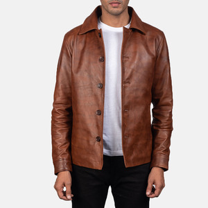 Chaqueta de cuero de piel de oveja genuina para hombre de alta calidad Estilo de calle elegante y cómodo para chaqueta de invierno para hombre - Product Image 1