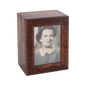 Urne funéraire en bois pour cendres humaines adultes Urne funéraire commémorative avec cadre photo pour souvenir masculin ou féminin - Product Image 1
