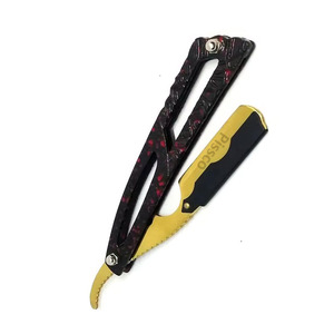 Latest Model Barber Straight <b>Edge</b> Cut Throat Razors Razor Holder for Shave Foldable Stainless Steel Blade Hair Razor - Product Image 6