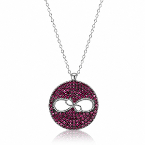 Ruby Stone Infinity Design Collier En Gros Turc À La Main 925 Bijoux En Argent Sterling - Product Image 4