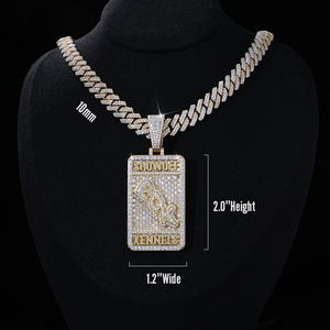 Bijoux de style Hip Hop Collier personnalisé Pendentif Logo Diamant Moissanite Pendentifs brillants VVS Argent 925 Grand pendentif Moissanite - Product Image 3