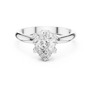 Bague de fiançailles 10K pour femme avec pierre centrale - Product Image 4