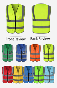 Gilet de sécurité anti-coupure léger respirant haute visibilité ANSI classe 1 LED Flash étanche pour la construction nouvelle usine - Product Image 5