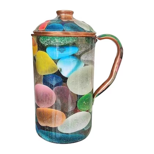Indian Supplier of Pure Fancy <b>Copper</b> Printed <b>Jug</b> Mordent Design Attractive Look Water Catering <b>Jug</b> Top Demanding Product - Product Image 6