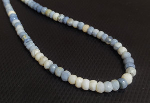 Pigeon Blue Opal Faceted Rondelle Bead Strands Mejor fabricación de joyas de alta calidad Strands de cuentas sueltas Cuentas sueltas de piedras preciosas - Product Image 2