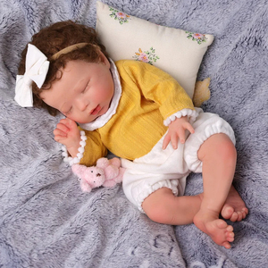 Babeside <span class=keywords><strong>Gina</strong></span> 12 pulgadas cuerpo completo silicona suave dormir Reborn Baby Dolls con tela - Product Image 3