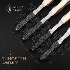 TRUSMILE Juego de 8 Escobillas Quirúrgicas para Injerto de Hueso Dental, Herramientas de Cirugía de Implantes de Ortodoncia Recubiertas de Titanio - Product Image 4