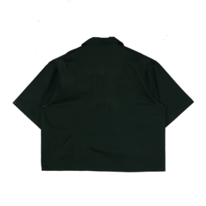 Camisas personalizadas de sarga de algodón con cuello cubano para hombre, camisa recortada con bordado de cadena para hombre - Product Image 2