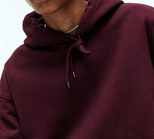 Primavera de alta calidad de Color sólido con capucha Casual en blanco logotipo personalizado diseño hombres sudaderas con capucha más conjunto de jersey de lana - Product Image 5