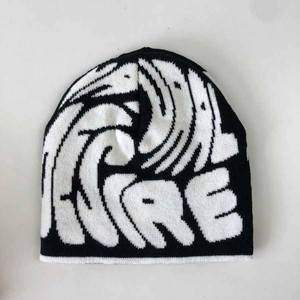 Service OEM avec lettre Jacquard tricoté personnalisé votre logo Bonnet en jacquard de sport à revers Mode Hiver Bonnet en jacquard - Product Image 6