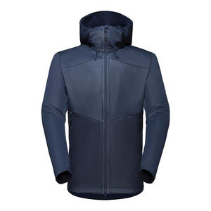 Veste Softshell pour Homme, Vêtement d'Extérieur Quotidien, Capuche, Fermeture Éclair Intégrale, Multi-Poches, Style Simple, Confort, Vêtement de Superposition, Vestes Softshell pour Homme - Product Image 5