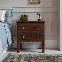Table de Chevet Pliante Élégante Clinton, Finition Bois Premium, Design Moderne, Rangement Spacieux, Idéale Appartement et Hôpital