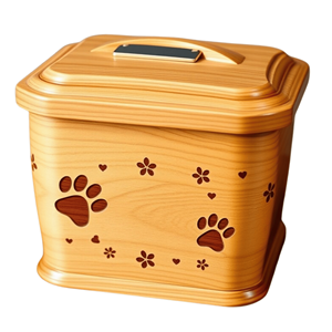 โกศไม้สไตล์อเมริกันที่น่าจดจำสำหรับสัตว์เลี้ยงสินค้าใหม่จากเวียดนามสำหรับอุปกรณ์งานศพ - Product Image 1