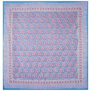 Purple 240 TC Super <b>King</b> <b>Size</b> Cotton Double Bed <b>Sheet</b> with 2 Pillow Covers Jaipuri Hand Block Print Floral Design ALDB1001 - Product Image 5