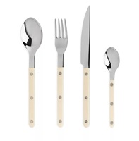 Ensemble de couverts en acier inoxydable écologique de qualité supérieure, manches en résine, 5 pièces, passe au lave-vaisselle, vaisselle, couverts, maison