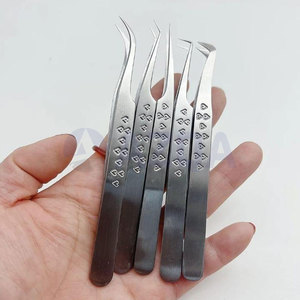 Pinzas Profesionales para Extensión de Pestañas con Punta de Diamante, Acero Inoxidable, Antiestáticas, Herramientas de Precisión para Pestañas - Product Image 4