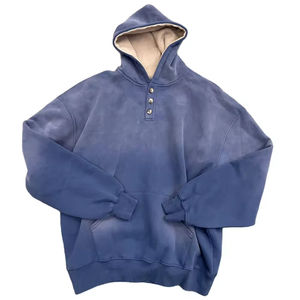 Sudadera con Capucha OEM para Hombre, Oversize, de Invierno, con Efecto Desgastado, Personalizada, de Algodón Grueso de 500 Gsm, Ecológica, con Lavado Vintage - Product Image 1