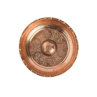 Bol de Hammam en Cuivre Gravé Fait Main Bizoya - Style Ottoman Traditionnel, Bassin de Bain Turc, Spa, Hôtel, Logo Personnalisé, 230g