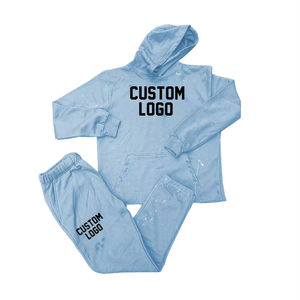 Conjunto Deportivo Casual Ecológico de Dos Piezas de Alta Calidad, Unisex, con Logotipo Personalizado, Pantalones Deportivos, Sudadera con Capucha, Pantalones de Chándal Acampanados, Talla Grande - Product Image 3