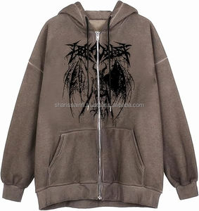 เสื้อฮู้ดแบบสวมหัวมีฮู้ดแบบสวมหัวประดับพลอยเทียมทรงสลิมฟิตสำหรับฤดูหนาวโลโก้ตามสั่งขนาดใหญ่พิเศษ - Product Image 5