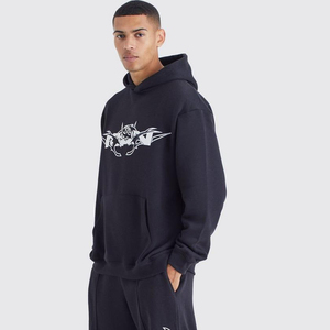 ชุดเสื้อสเวตเตอร์และกางเกงขายาวพิมพ์ลายกราฟิกสไตล์สตรีทเหมาะสำหรับฤดูใบไม้ผลิและฤดูร้อนชุดวอร์มไซส์ใหญ่สำหรับผู้ชาย - Product Image 3