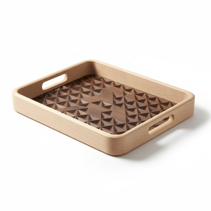 Plateau de service moderne de luxe en bois massif de qualité supérieure, fabriqué à la main, écologique, pour la cuisine, la table à manger, bois naturel, nourriture - Product Image 6