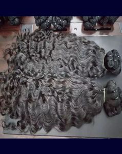 Paquets de cheveux de temple bruts indiens vierges Vague naturelle Cheveux Remy non transformés Texture douce Extrémités épaisses Extensions humaines sans enchevêtrement - Product Image 3