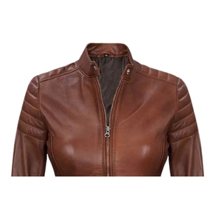 Chaqueta de Motocicleta de Invierno para Mujer, de Piel de Oveja, con Cremallera, Ecológica, Antiarrugas, Térmica, Cortavientos y de Secado Rápido - Product Image 4