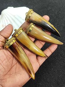 Collier pendentif en corne de buffle, bijoux tribaux naturels et durables pour femmes, haute qualité - Product Image 3