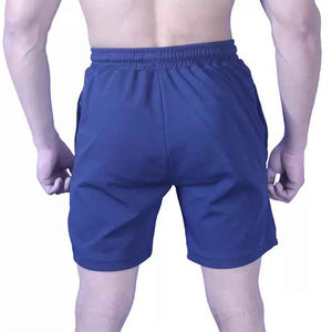 Pantalones cortos deportivos de patrón sólido ecológicos para hombre, cierre de cintura elástica para correr al aire libre, teñido liso, venta al por mayor - Product Image 6