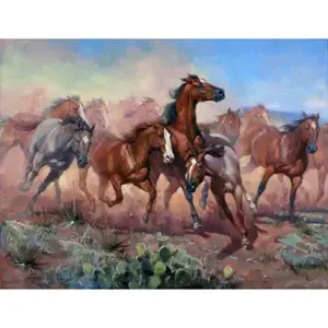 Azulejo de decoración de acento de caballo de arte occidental Jack Sorenson, placa de cerámica - Product Image 1
