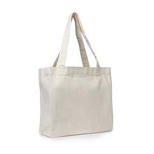 Sac fourre-tout en toile bio écoresponsable Ecobags, couleur unie naturelle, grande capacité et style - Product Image 2