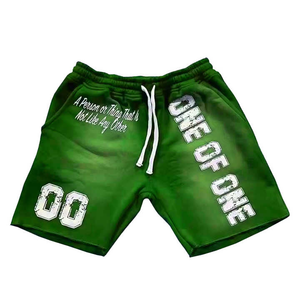 OEM Manufacture <b>Men</b> Acid Wash <b>Shorts</b> Casual Wear Adult Size High Quality Screen Printed Breathable Acid Wash <b>Shorts</b> - Product Image 4