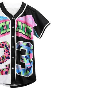 Camisetas de béisbol de poliéster transpirables personalizadas para mujer OEM uniformes deportivos impresos estilo al por mayor pedido a granel disponible - Product Image 2