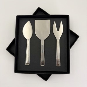 Cute Cheese <b>Knives</b> Set with Flat Handle Cheese <b>Knives</b> Set Stainless Steel with Mirror Polish for Home Restaurant Hotel and Gift - Product Image 1
