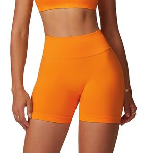 Women's High Seamless Fitness Shorts 2025 Custom Logo Scrunch Butt <b>Tummy</b> <b>Control</b> Hot Shorts Breathable Quick-Dry Yoga Summer - Product Image 3