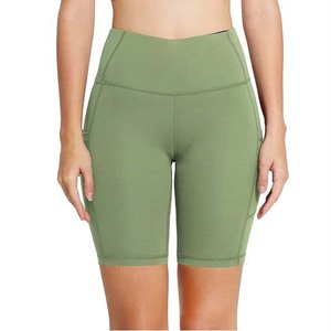 Shorts pour femmes pour vêtements pour femmes respirant du Pakistan avec poches Spandex Polyester taille élastique entraînement d'été - Product Image 1